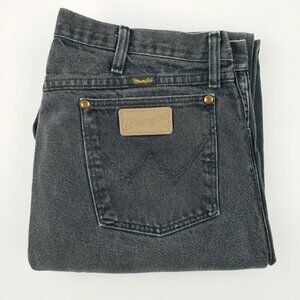 Wrangler 13MWZWK Gray Men's Denim Jeans Cowboy Cut Leather Patch Size 38x36